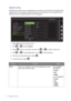 Page 4444  Navigating the main menu  
System menu
Available menu options may vary depending on the input sources, functions and settings. Menu 
options that are not available will become grayed out. And keys that are not available will be 
disabled and the corresponding OSD icons will disappear.
1.  Select 
Menu from the hot key menu.
2.  Use   or   to select 
System.
3.  Select   to go to a sub menu, and then use   or   to select a menu item.
4.  Use   or   to make adjustments, or use   to make selection.
5....