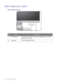 Page 2828  How to adjust your monitor  
How to adjust your monitor
The control panel
No.NameDescription
1.   Control keys Accesses the functions or menu items displayed on the screen, 
right next to each key.
2.   Power key Turns the power on or off.
12
 