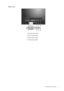 Page 7
  7
  Getting to know your monitor
Back view 
1. AC power input jack
2. DVI-D input socket 
3. HDMI input socket
4. D-Sub input socket
 