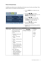 Page 25  21   How to adjust your monitor
Picture Advanced menu
Available menu options may vary depending on the input sources, functions and settings. Menu 
options that are not available will become grayed out.
1. Press the 
MENU key to display the main 
menu.
2. Press the   or   keys to select 
PICTURE ADVANCED and then press the 
ENTER key to enter the menu.
3. Press the   or   keys to move the 
highlight to a menu item and then press 
the 
ENTER key to select that item.
4. Press the   or   keys to make...