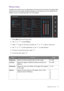 Page 29  29   Navigating the main menu
Picture menu
Available menu options may vary depending on the input sources, functions and settings. Menu 
options that are not available will become grayed out. And keys that are not available will be 
disabled and the corresponding OSD icons will disappear.
1.  Select 
Menu from the hot key menu.
2.  Use   or   to select 
Picture.
3.  Select   to go to a sub menu, and then use   or   to select a menu item.
4.  Use   or   to make adjustments, or use   to make selection....