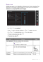 Page 27  27   Navigating the main menu
Display menu
Available menu options may vary depending on the input sources, functions and settings. Menu 
options that are not available will become grayed out. And keys that are not available will be 
disabled and the corresponding OSD icons will disappear.
1.  Select 
Menu from the hot key menu.
2.  Use   or   to select 
Display.
3.  Select   to go to a sub menu, and then use   or   to select a menu item.
4.  Use   or   to make adjustments, or use   to make selection....