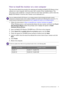 Page 19  19   Getting the most from your BenQ monitor
How to install the monitor on a new computer
This instruction details the procedure for selecting and installing the BenQ LCD Monitor driver 
software on a new computer which has never had a monitor driver installed before. This 
instruction is only suitable for a computer which has never been used before, and for which the 
BenQ LCD Monitor is the first ever monitor to be connected to it.
1.  Follow the instructions in How to assemble your monitor hardware...