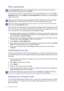 Page 3838  How to adjust your monitor  
Picture optimization
The easiest way to obtain an optimal display from an analog (D-Sub) input is to use the Auto 
Adjustment
 function. Go to Display and Auto Adjustment to optimize the currently displayed 
image to the screen.
If you wish, you can always adjust the screen geometric settings manually using geometry menu 
items. To assist you in this endeavour, BenQ has provided a screen test image utility which you 
can use to check for screen color, grayscale and line...