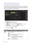 Page 6262  Navigating the main menu  
G-SYNC mode: Picture Advanced menu
(For models with G-SYNC module only)
Available menu options may vary depending on the input sources, functions and settings. Menu 
options that are not available will become grayed out. And keys that are not available will be 
disabled and the corresponding OSD icons will disappear. For models without certain functions, 
their settings and related items will not appear on the menu.
 
1.  Select Menu from the hot key menu.
2.  Use   or   to...