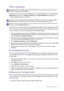 Page 35  35   How to adjust your monitor
Picture optimization
The easiest way to obtain an optimal display from an analog (D-Sub) input is to use the Auto 
Adjustment
 function. Go to Display, Geometry, and Auto Adjustment to optimize the 
currently displayed image to the screen.
If you wish, you can always adjust the screen geometric settings manually using geometry menu 
items. To assist you in this endeavour, BenQ has provided a screen test image utility which you 
can use to check for screen color,...