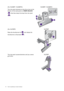 Page 1818  How to assemble your monitor hardware  
(For XL2420T / XL2420TX)
Turn the stand clockwise so that the arrow on the 
bottom of the stand points to 
RISER UNLOCK 
( ). And then detach the base from the stand 
().XL2420T / XL2420TX
(For XL2720T)
Raise the thumbscrew lid ( ) and release the 
thumbscrew as illustrated ( ).XL2720T
Turn the stand counterclockwise until you cannot 
go further. XL2720T
2
1
2
1
 