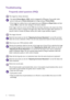 Page 5656 Troubleshooting  
Troubleshooting
Frequently asked questions (FAQ)
The image has a faulty coloration.
• The default Picture Mode is FPS1, which is designed for FPS games. If you prefer other 
picture modes, go to 
Picture Advanced and change setting in Picture Mode.
• If the image has a yellow, blue or pink appearance, go to 
Picture and Reset Color, and then 
choose 
YES to reset the color settings to the factory defaults. 
If the image is still not correct and the OSD also has faulty coloration,...