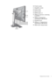 Page 9  9   Getting to know your monitor
10. S Switch socket
11. DisplayPort socket
12. D-Sub socket
13. DVI-D socket
14. HDMI socket x 2
15. USB port (upstream; connecting 
to the PC)
16. USB port (downstream; 
connecting to USB devices)
17. Headphone jack
18. USB port x 2 (downstream; 
connecting to USB devices)
19. VESA mount release button
10111213 14 15
18
17
16
19
 