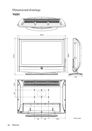 Page 34Reference34
Dimensional drawings
VA 2 6 1
Unit: mm
 