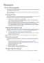 Page 47Maintenance 47
Maintenance
Care of the projector
Your projector needs little maintenance. The only thing you need to do on a regular basis 
is to keep the lens and case clean.
Never remove any parts of the projector except the lamp. Contact your dealer if other 
parts need replacing.
Cleaning the lens
Clean the lens whenever you notice dirt or dust on the surface. Please be sure to turn off 
the projector and let it cool down completely before cleaning the lens.
•  Use a canister of compressed air to...