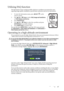 Page 37Operation 37
Utilizing FAQ function
The Information menu contains possible solutions to problems encountered by users 
regarding image quality, installation, special feature operation and service information.
1. To enter the Information menu, press Left/ on the 
remote control.
2. Press Up or Down to select FAQ-Image and Installation 
or FAQ-Features and Service.
3. Press MODE/Enter.
4. Press Up or Down to select the a problem and press 
MODE/Enter for possible solutions.
5. Press MENU/Exit to exit the...