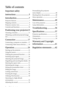 Page 2Table of contents 2
Ta b l e  o f  c o n t e n t s
Important safety 
instructions ......................... 3
Introduction........................ 7
Projector features .................................. 7
Shipping contents .................................. 8
Projector exterior view .......................... 9
Controls and functions ....................... 10
Positioning your projector13
Choosing a location............................. 13
Obtaining a preferred projected image 
size...