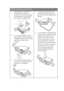 Page 6Important safety instructions 2  
Safety Instructions (Continued)
7. The lamp becomes extremely hot 
during operation. Allow the 
projector to cool for approximately 
45 minutes prior to removing the 
lamp assembly for replacement. 
8. Do not operate lamps beyond the 
rated lamp life. Excessive operation 
of lamps beyond the rated life could 
cause them to break on rare 
occasions. 
9. Never replace the lamp assembly or 
any electronic components unless 
the projector is unplugged. 10. Do not place this...