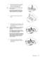 Page 65Downloaded from www.Manualslib.com manuals search engine Downloaded From projector-manual.com BenQ ManualsMaintenance65 3. Remove the lamp cover by (a) sliding 
the cover toward the side of the 
projector and (b) lifting it off.
• Do not turn the power on with the lamp 
cover removed.
• Do not insert your fingers between the 
lamp and the projector. The sharp edges 
inside the projector may cause injuries.
4. Loosen the screws that secure the 
lamp.
5. Lift the handle so that it stands up. Use 
the...