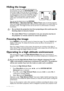 Page 44
Operation
44
Hiding the image
In order to draw the audiences full attention to 
the presenter, you can use  ECO BLANK to hide 
the screen image. Press any key on the projector 
or remote control to restore the image. Eco Blank 
wording appears at the screen while the image is 
hidden. When this function is activated with an 
audio input connected, the audio can still be 
heard.
You can set the blank time in the  SYSTEM 
SETUP: Basic  > Operation Settings  > Blank Timer  menu to let the projector 
return...