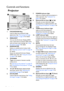 Page 12Introduction 12
Controls and functions
Projector 
1. FOCUS/ZOOM Ring
Used to adjust the projected image 
appearance. See Fine-tuning the image 
size and clarity on page 26 for details.
2. MENU/EXIT
Turns on the On-Screen Display (OSD) 
menu. Goes back to previous OSD menu, 
exits and saves menu settings. 
See Using 
the menus on page 29 for details.
3. MODE/ENTER
Selects an available picture setup mode. 
See Selecting a picture mode on page 36 
for details.
Enacts the selected On-Screen Display 
(OSD)...