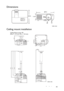 Page 55Specifications 55
Dimensions
Ceiling mount installation
232.6
114.4
6262
Unit: mm 287.3
625.6
577.7
537.9
83.39
142.89241.35 127.74 68.27285.78
25
77
76.5
127.7
199.6 8
Ceiling Mount screw: M4
(Max L = 25 mm; Min L = 20 mm)
Unit: mm
Downloaded From projector-manual.com BenQ Manuals 