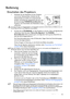 Page 19Bedienung 19
Bedienung
Einschalten des Projektors
1. Verbinden Sie das Netzkabel mit dem Projektor 
und mit der Netzsteckdose. Schalten Sie die 
Netzsteckdose ein (sofern ein entsprechender 
Schalter vorhanden ist). Vergewissern Sie sich, dass 
die Stromanzeige POWER-Kontrollleuchte am 
Projektor nach Anschließen des Netzkabels orange 
aufleuchtet.
Verwenden Sie bitte nur Originalzubehör (z. B. Netzkabel) zusammen mit dem Gerät, um Gefahren wie z. B. 
Stromschlag und Feuer nach Möglichkeit...