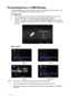 Page 66Operation
66
Presenting from a USB Reader
This fature displays a slide show of images stored on a USB flash drive connected to the 
projector. It can eliminate the need for a computer source.
To display files:
1. Turn on the power of the projector and the projector displays the home screen.
2. Cnnect the projector to one of the above external memory devices.
3. Storages are classified into Videos, Photos, Music, Documents menu in home 
screen. Press  /  to select desired item and then press OK to enter...