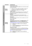 Page 81Operation 81
FUNCTION DESCRIPTION
Closed 
Caption
Closed Caption Enable
Activates the function by selecting On when the selected input signal 
carries closed captions.
• Captions: An on-screen display of the dialogue, narration, and 
sound effects of TV programs and videos that are closed 
captioned (usually marked as CC in TV listings).
Caption Version
Selects a preferred closed captioning mode. To view captions, select 
CC1, CC2, CC3, or CC4 (CC1 displays captions in the primary 
language in your...