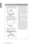 Page 6Important safety instructions
6
English
Safety Instructio ns (Continued)
16. Do not step on the projector or place 
any objects upon it. Besides probable 
physical damage to the projector, doing 
so may result in accidents and possible 
injury.
17. Do not place liquids near or on the  projector. Liquids spilled into the 
projector may cause it to fail. If the 
projector does become wet, disconnect 
it from the power supplys wall socket 
and call BenQ to have the projector 
serviced.
18. This product is...