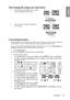 Page 33Operation 33
EnglishFine-tuning the image size and clarity
1. Adjust the projected image to the size that you need using the ZOOM ring.
FOCU  S 
2. Then sharpen the image by rotating the 
FOCUS ring.
FOCUS
Correcting keystone
Keystoning refers to the situation where the projected image is noticeably wider at either the 
top or bottom. It occurs when the projector is not perpendicular to the screen. 
To correct this, besides adjusting the height of the projector, you can use  Au
 to Keystone or 
Keystone...