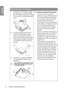 Page 6Important safety instructions
6
English
Safety Instructio ns (Continued)
17. Do not step on the projector or place 
any objects upon it. Besides probable 
physical damage to the projector, doing 
so may result in accidents and possible 
injury.
18. Do not place liquids near or on the  projector. Liquids spilled into the 
projector may cause it to fail. If the 
projector does become wet, disconnect 
it from the power supply's wall socket 
and call BenQ to have the projector 
serviced.
19. This product...