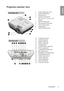 Page 91
3
7
9
82
Front/upper side
4
25
61
1. Lamp compartment cover
2. Quick-release button
3. Projection lens
4. External control panel (See "Projector" on page 10  for 
details.)
5. Top IR remote sensor
6. Focus ring and Zoom ring
7. Vent (cool air intake)
8. Audio speaker
9. Front IR remote sensor
Rear/lower side
1314151617
1819202122232425
15101112
10. S-VIDEO input jack
11. VIDEO input jack
12. HDMI 1 input jack
13. HDMI 2 input jack
14. USB input jack
15. COMPUTER PC input jack
16. RS-232...