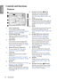 Page 10Introduction
10
EnglishControls and functions
Projector
8. Keystone/Arrow keys ( / Up)
Manually corrects distorted images 
resulting from an angled projection. 
See "Correcting keystone" on page 33  for 
details.
9. LAMP indicator light
Indicates the status of the lamp. Lights up 
or flashes when the lamp has developed a 
problem. See  "Indicators" on page 61  for 
details.
10. AUTO
Automatically determines the best picture 
timings for the displayed image. See 
"Auto-adjusting the...