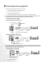 Page 1414 Connecting various equipment  
Connecting various equipment
When connecting any signal source to the projector, be sure to:
1. Turn off all equipment before making any connections.
2. Use the correct signal cable for each source.
3. Ensure the cables are firmly inserted. 
4. Connect all audio signals to external speakers. This projector is not equipped with speakers.
In the connections shown below, only certain cables are included in the standard package. If you need 
other cables, please contact your...