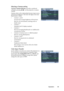 Page 49Operation 49
Selecting a Gamma setting
Highlight Gamma Selection and select a preferred 
setting by pressing  /  on the projector or remote 
control.
Gamma refers to the relationship between input source 
and picture brightness. The lower the figure, the more 
black detail is visible.
• Gamma 1, and 6
Increases the average brightness of the picture.
Best for a lit environment, meeting room or 
family room
•Gamma 2
Simulates the PC display standard.
•Gamma 3
Best for leveraging blackboards (or...