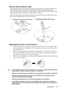 Page 13Introduction 13
Remote control effective range
Infra-Red (IR) remote control sensors are located on the front and the top of the projector. 
The remote control must be held at an angle within 30 degrees perpendicular to the 
projectors IR remote control sensors to function correctly. The distance between the remote 
control and the sensors should not exceed 8 meters (~ 26 feet).
Make sure that there are no obstacles between the remote control and the IR sensors on the 
projector that might obstruct the...