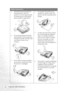 Page 6Important safety instructions 2  
Safety instructions
1. The lamp becomes extremely hot 
during operation. Allow the 
projector to cool for approximately 
45 minutes prior to removing the 
lamp assembly for replacement. 
2. Do not operate lamps beyond the 
rated lamp life. Excessive operation 
of lamps beyond the rated life could 
cause them to break on rare 
occasions. 
3. Never replace the lamp assembly or 
any electronic components unless 
the projector is unplugged. 4. Do not place this product on an...