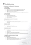 Page 35Troubleshooting 31
Troubleshooting
Common Problems & Solutions
NO POWER
Try these solutions: 
• Make sure the power cord is inserted snugged into the AC adapter socket.
• Make sure the power cord is inserted snugged into the power outlet.
• Toggle the power switch to the position “
|”.
• Wait 110 seconds after the projector is turned off before turning the projector back on.
NO PICTURE
Try these solutions: 
• Check for the proper input source.
• Ensure all cables are connected properly.
• Adjust the...