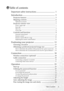 Page 3Table of contents iii
Table of contents
Important safety instructions ....................................  1
Introduction ...............................................................  5
Projector features ................................................................. 5
Shipping contents ................................................................. 6
Optional accessories  ...................................................................................... 6
Projector exterior view...