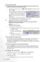 Page 32
Operation
26
To set a password:
CAUTION: Once a password has been set, the projector cannot be used unless the correct 
password is entered every time the projector is started.
1. Open the on-screen menu and go to  Setting  > Password . Select On by pressing 
Left  3 or  Right 4.
2. When the function is activated for the first time,  a prompt will display on the screen. Use the  Up 
5  or  Down  6  button to select a number for 
each digit of the password. Use the  Left 3  or 
Right 4 button to move...