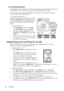 Page 30Operation 30
Correcting keystone
Keystoning refers to the situation where the projected image is noticeably wider at either the 
top or bottom. It occurs when the projector is not perpendicular to the screen. 
To correct this, besides adjusting the height of the projector, you will need to manually 
correct it following one of these steps.
• Using the remote control
Press  /  on the projector or remote control to 
display the Keystone correction page. Press   to 
correct keystoning at the top of the...