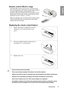 Page 13Introduction 13
EnglishRemote control effective range
Infra-Red (IR) remote control sensor is located on the 
front of the projector. The remote control must be held at 
an angle within 30 degrees perpendicular to the 
projectors IR remote control sensor to function correctly. 
The distance between the remote control and the sensor 
should not exceed  7 meters (~ 23 feet).
Make sure that there are no obstacles between the remote 
control and the IR sensor on the projector that might 
obstruct the...