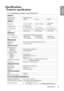 Page 65Specifications 65
EnglishSpecifications
Projector specifications 
All specifications are subject to change without notice. 
General
Product nameDigital Projector
Model name MP724MP727 MP735
Optical
Resolution 1024 x 768 XGA 1024  x 768 XGA 1280 
x 800 
WXGA
Display system 1-CHIP DMD
Lens F/Number F = 2.55 to 2.72, 
f = 21.3 to 24.5 mm
F = 2.6 to 2.81, 
f = 26.01 to 29.84 mmF = 2.55 to 2.71, 
f = 21.33 to 24.46 mm
Lamp
280 W lamp 280 W lamp 230 W lamp
Electrical
Power supply AC100–240V, 50/60 Hz...