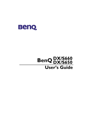 Page 1BenQ
User’s GuideDX/S660
DX/S650 