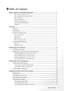 Page 3  3   Table of Contents
Ta b l e  o f  C o n t e n t s
Safety, regulatory and legal information ........................................................... 5
FCC statement (for U.S. users)  .................................................................................. 5
EEC statement (for European users)  ......................................................................... 5
MIC statement...