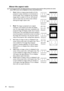 Page 38Operation 38
About the aspect ratio
In the pictures below, the black portions are inactive areas and the white portions are active 
areas. OSD menus can be displayed on those unused black areas.
1.Auto: Scales an image proportionally to fit the 
projectors native resolution in its horizontal or 
vertical width. This is suitable for the incoming 
image which is neither in 4:3 nor 16:9 and you 
want to make most use of the screen without 
altering the images aspect ratio.
2.
Real: The image is projected as...