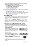 Page 39
Operation 39
There are two user-definable modes if the current available picture modes are not 
suitable for your need. You can use one of the picture modes (except the 
User 1/
User 2 ) as a starting point and customize the settings.
1. Press  Menu/Exit  to open the On-Screen Display (OSD) menu.
2. Go to the  PICTURE > Picture Mode  menu.
3. Press  /  to select  User 1 to User 2 .
4. Press   to select  Reference Mode .
This function is only available when User 1 or User 2 mode is selected up in 
the...