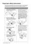 Page 3Important safety instructions 3
Important safety instructions
Your projector is designed and tested to meet the latest standards for safety of information 
technology equipment. However, to ensure safe use of this product, it is important that 
you follow the instructions mentioned in this manual and marked on the product. 
Safety Instructions
1.Please read this manual before 
you operate your projector. Save 
it for future reference. 
2.Do not look straight at the 
projector lens during operation. 
The...