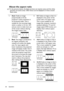 Page 38Operation 38
About the aspect ratio
In the pictures below, the black portions are inactive areas and the white 
portions are active areas. OSD menus can be displayed on those unused 
black areas.
1.Auto: Scales an image 
proportionally to fit the 
projectors native resolution in 
its horizontal width. This is 
suitable for the incoming image 
which is neither in 4:3 nor 16:9 
and you want to make most use 
of the screen without altering 
the images aspect ratio.
2.Real: The image is projected as 
its...