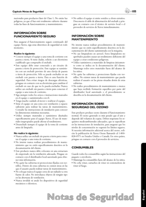 Page 105104Capítulo Notas de Seguridad
Notas de Seguridad
 105Capítulo Notas de Seguridad
Español
nacionales para productos láser de Clase 1. No emite luz 
peligrosa, ya que el haz está totalmente cubierto durante 
todas las fases de funcionamiento y mantenimiento.
INFORMACIÓN SOBRE 
FUNCIONAMIENTO SEGURO
Para  asegurar  el  funcionamiento  seguro  continuado  del 
equipo Xerox, siga estas directrices de seguridad en todo 
momento.
Realice lo siguiente:
• Conecte siempre el equipo a una toma de corriente con...