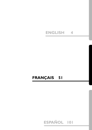 Page 51FRANÇAIS    51
ESPAÑOL   101
ENGLISH      4
Downloaded From ManualsPrinter.com Manuals 