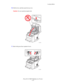 Page 100Loading Media
Phaser® 6115MFP Multifunction Product
6-16 10.Pull the lever, and then open the top cover.
Caution:Do not touch the transfer belt.
11.Raise both green fuser separator levers.
6115-022
6115-023
Downloaded From ManualsPrinter.com Manuals 