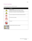 Page 15Safety
Phaser 6140 Color Laser Printer
User Guide15
Printer Symbols
The following safety symbols are marked on the printer.
SymbolDescription
Warning or Caution:
Ignoring this warning could cause serious injury or even death.
Ignoring this caution could cause injury or damage to the property.
Hot surface on or in the printer. Use caution to avoid personal injury.
Do not touch components with this symbol as personal injury could result.
Do not expose the item to light.
Do not burn.
It may take 40 minutes...